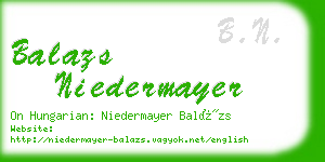 balazs niedermayer business card